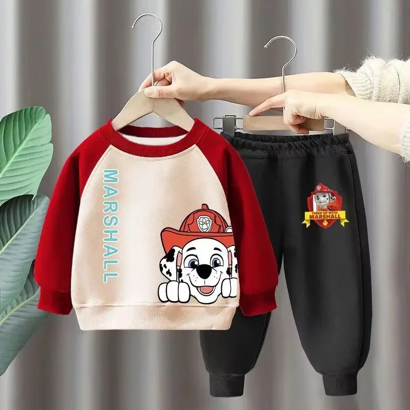Autumn Winter Baby Girl Boy Clothes Set Children Cartoon Printing Sweatshirt Top and Pants Bottom 2 Piece Suit Cotton Tracksuit