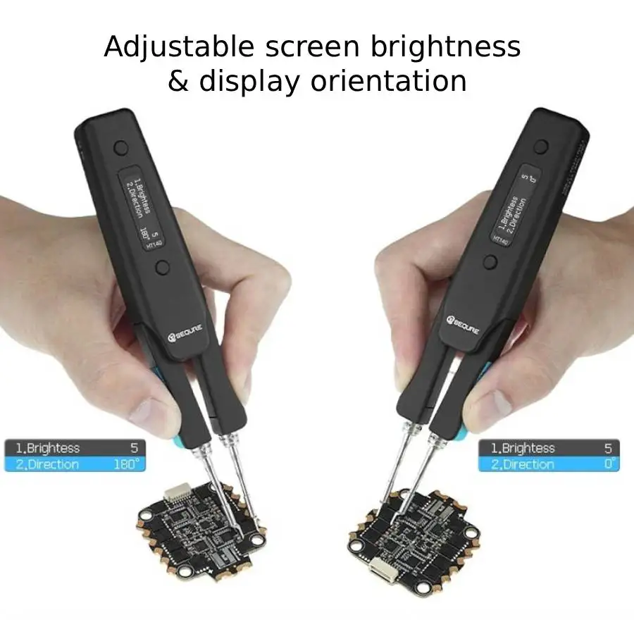 

SEQURE HT140 Desoldering Tweezers Portable 2 in 1 Soldering Iron with 1.8m GND Wire Accessory Kit