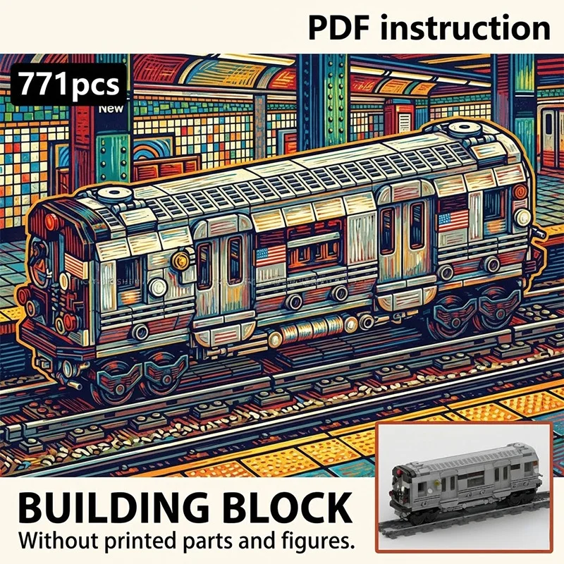 

Набор для сборки городского общественного транспорта: метро, железнодорожные вагоны, строительные блоки, игрушка-конструктор