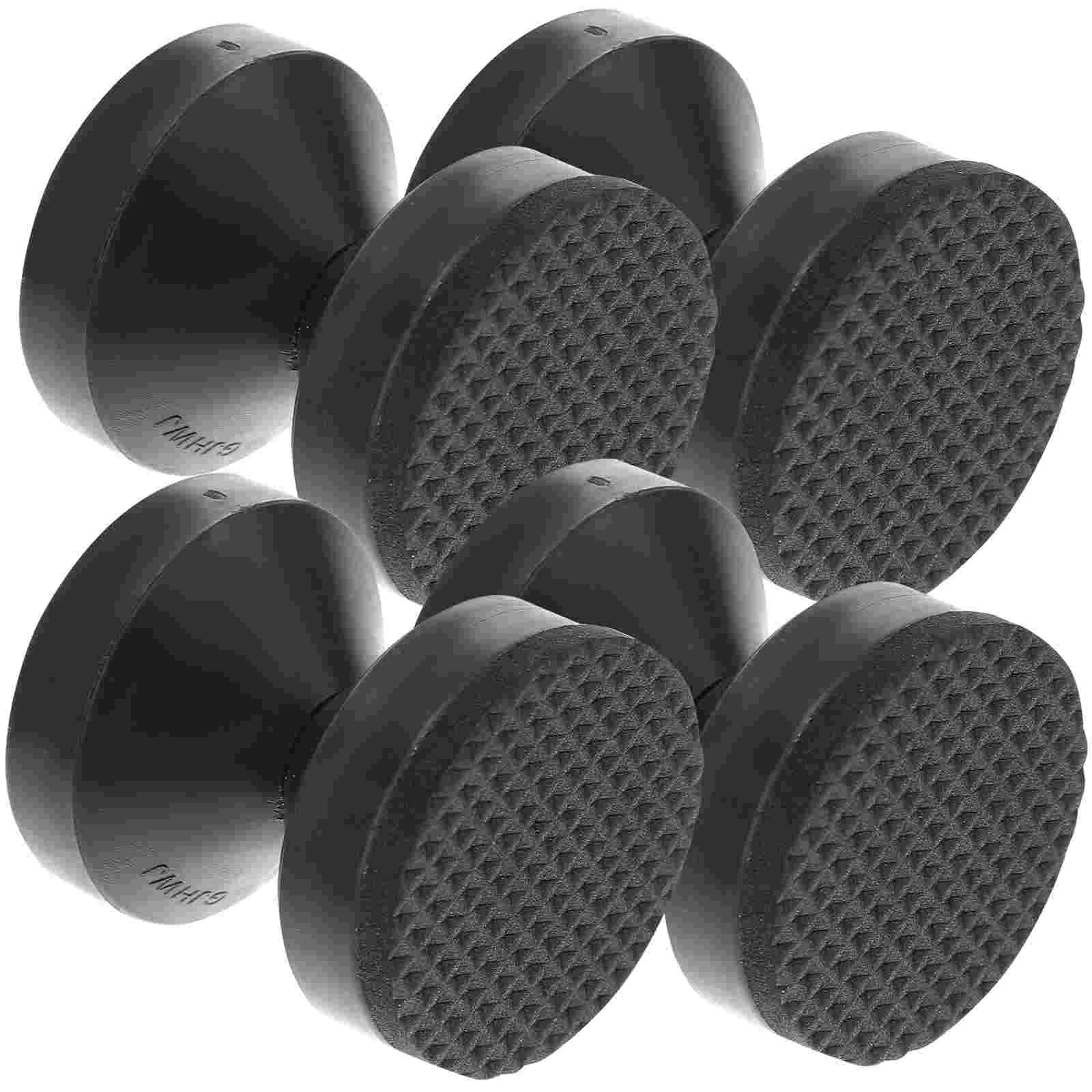 

4 Pcs Bedframe Furniture Fall Preventer Stoppers Noise Wall Round Spacer for Headboard Black Anti-shake Tool Support