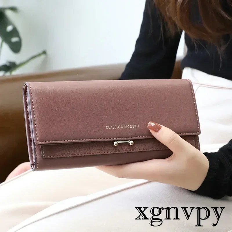 xgnvpy 2023 Brand Luxury Women Wallet Long Purse Clutch Bag High Capacity Female Wallet Lady Handbag Mujer Carteras