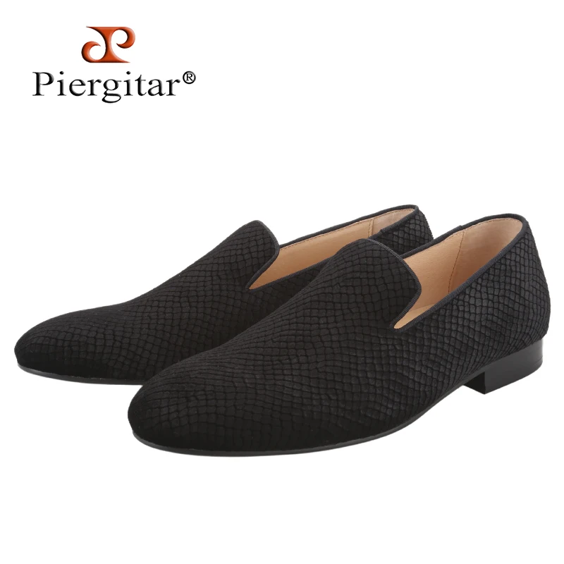 

Мужские лоферы Piergitar из бархата с тиснением в виде рыбьей чешуи, разноцветные, для вечеринок и свадеб, ручной работы, без застежек