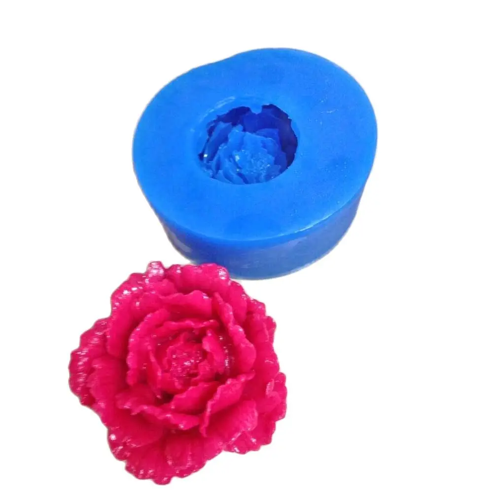 3D Blooming Peony Flower Silicone Candle Mold for Home Decor Resin DIY Aromatherapy Plaster Ideal for Bouquet Making