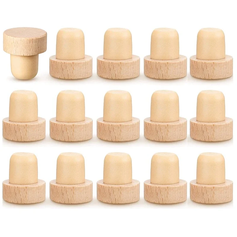 Wine Bottle Corks T Shaped Cork Plugs ForCork Wine Stopper ReusableCorks Wooden And Rubber  Stoppers