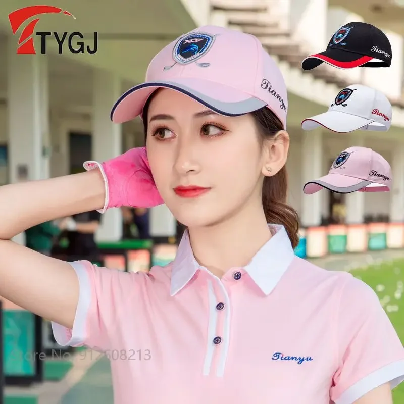 TTYGJ Unisex Adjustable Golf Hats Anti-UV Women Men Golf Sports Caps Sun Protection Hat Cotton Breathable Sun Visor Cap Running