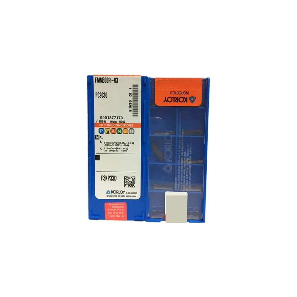 KORLOY Original FMM300R 03 FMM400R 04 FMM500R 04 NC3030 PC9030 Grooving Tool Carbide Inserts FMM Slotting Tool