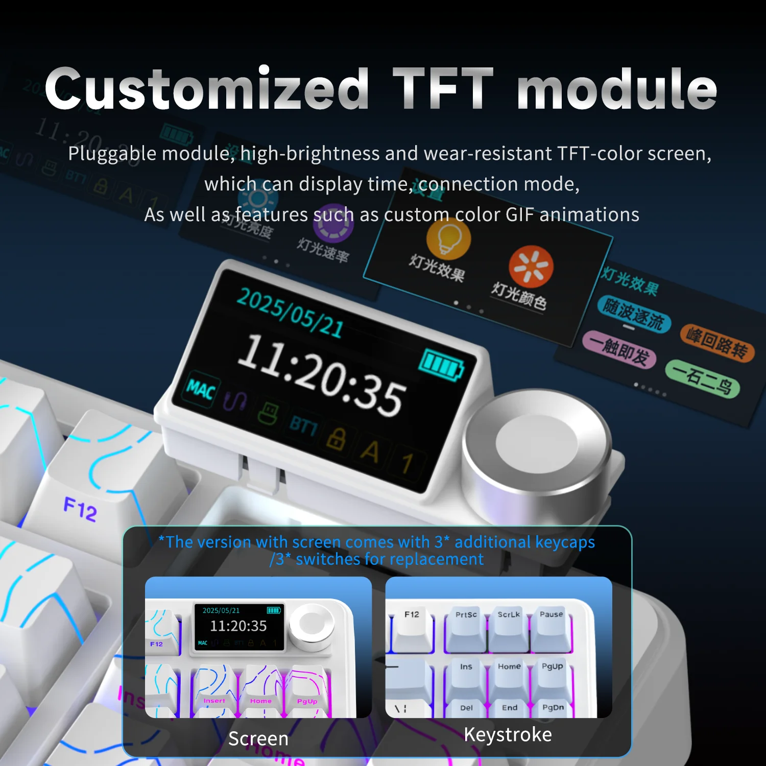 El teclado mecánico para juegos Ajazz AK870 V2 es un teclado para juegos por cable RGB asable en caliente adecuado para diversos escenarios en computadoras portátiles
