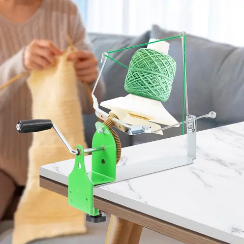 Large enrouleur de boule de ficelle de laine de Fiber de fil rapide de 18oz, pince de table jusqu'à 2 '', enrouleur de boule de fil de traction centrale à commande manuelle