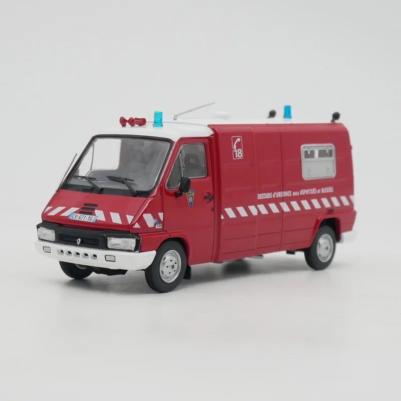 IXO 1:43 Scale French Fire Engine Vehicle Simulation Alloy Car Model Diecast Toy Vehicle Collectible Souvenir