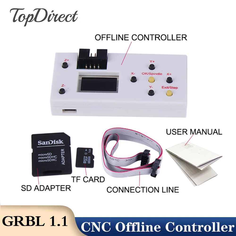 TopDirect CNC Offline Controller 3 Axis GRBL Offline Control Board for 1610 2418 3018 3018 Pro Free Shipping cnc Tools