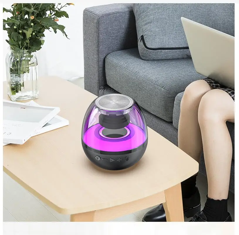 B150 Bluetooth-динамик Высокое качество звука Мини-портативный AI Smart Colorful Surround Lock и нагрузка Спрей типа C TF AUX TWS фонари