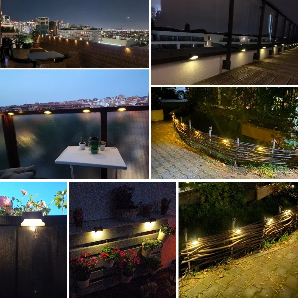 Solar-powered 1 LED step light, railing light, fence light, stair light, courtyard decorative light, outdoor rainproof wall ligh