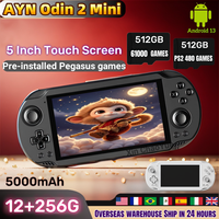 Ayn Odin 2 Mini Retro Handheld Game Console Video Player 6 Inch Touch Screen Android13 12G+256G Wifi Bluetooth HD 512G PSP PS2