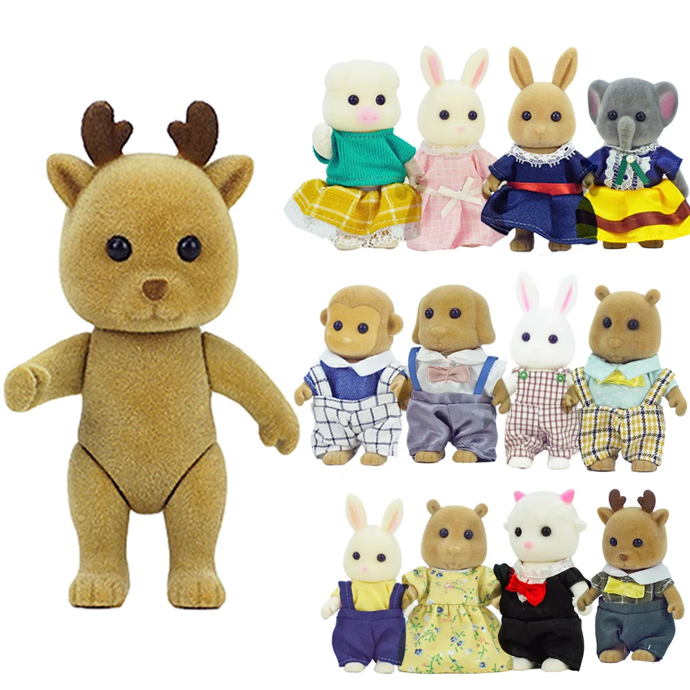 Vêtements de poupées pour filles, 12 styles, jupe, pantalon, gilet, Compatible avec la forêt, la famille des animaux, jouets en peluche, bricolage, nouvelle collection 2023, 1/12