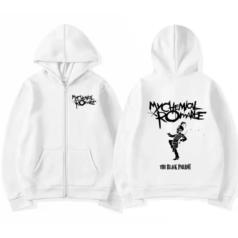 MCR My Chemical Romance Dead Zipper Hoodie Black Parade Punk Emo Rock Zip Up Men's Vintage Hip Hop Fashion Sweatshirt - view 4