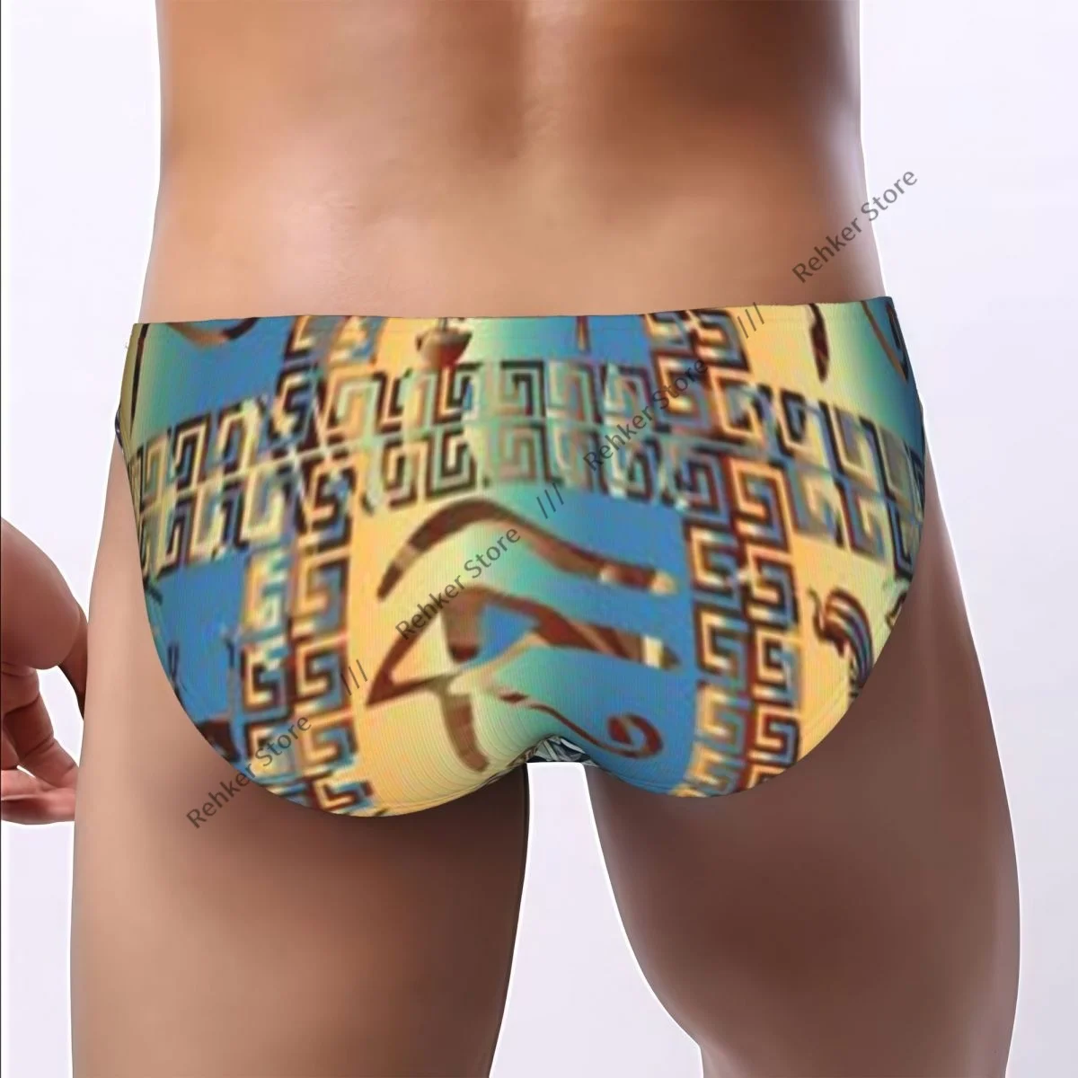 Egyptian Hieroglyphs African Ethnic Check Men's Briefs Sexy Underpants Bikini Underwear Men Panties - view 3