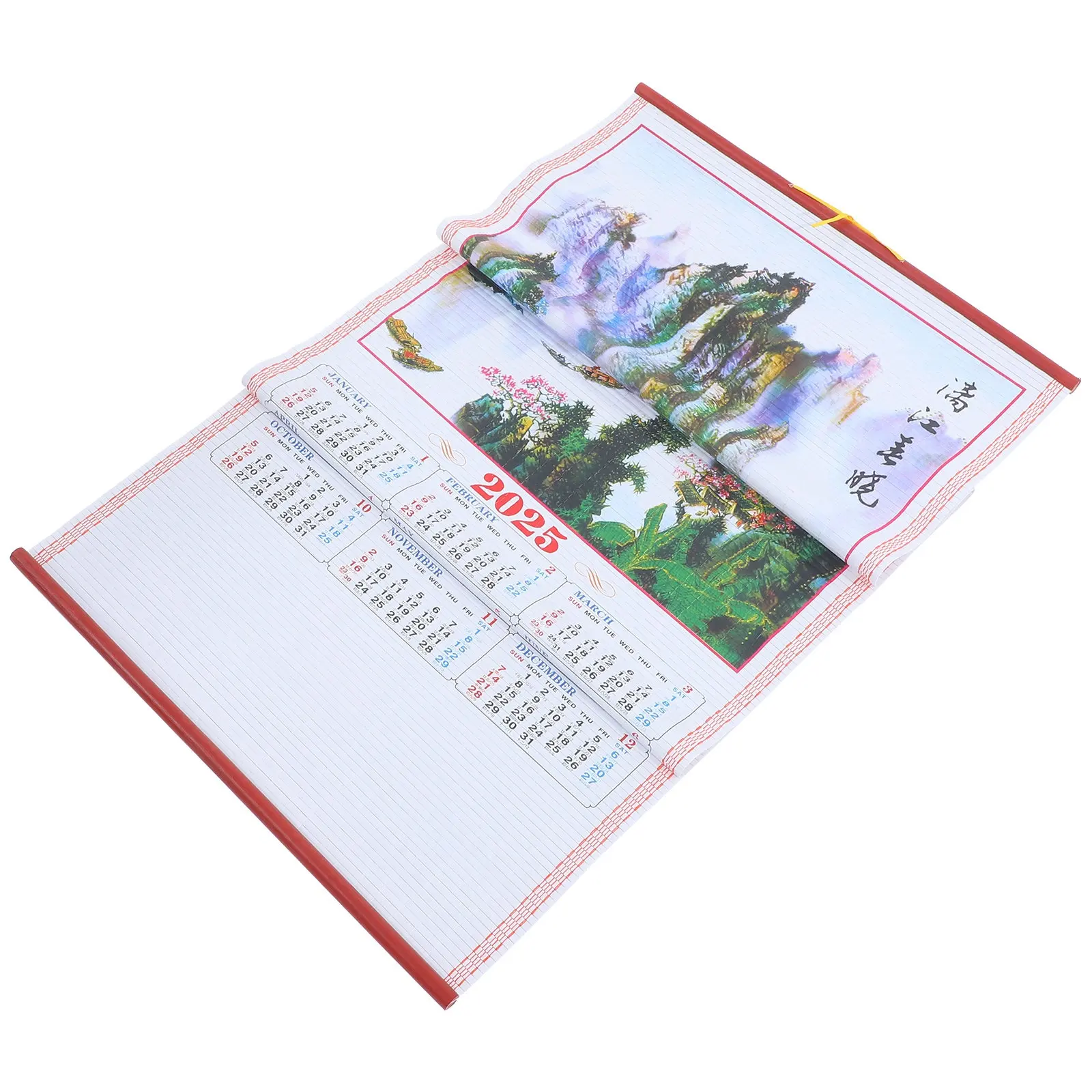 

2025 Wall Hanging Calendar Chinese Lunar Year Monthly Planner Simple and Modern Design for Home Office Decor Clear Printed