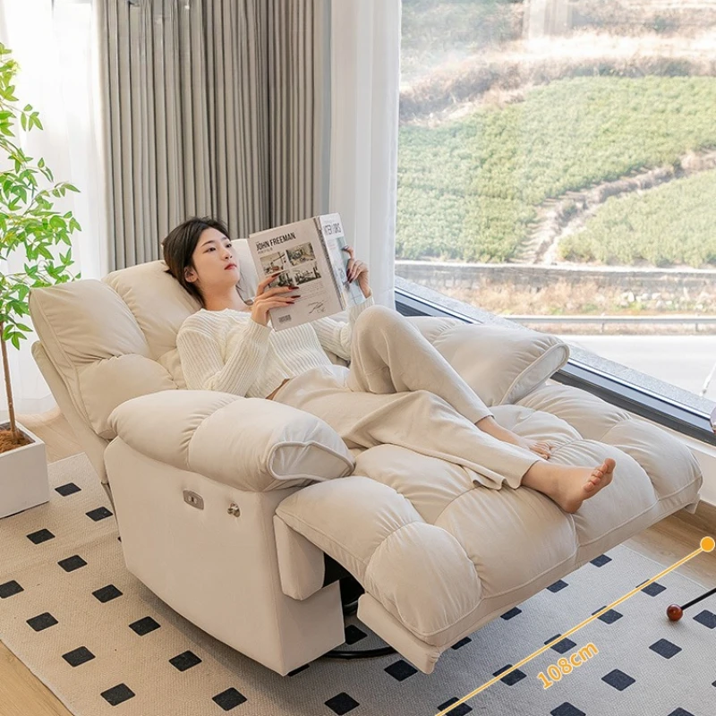

Space head and other multi-functional single sofa Electric cloud rocking chair Living room sleeping and reclining designer