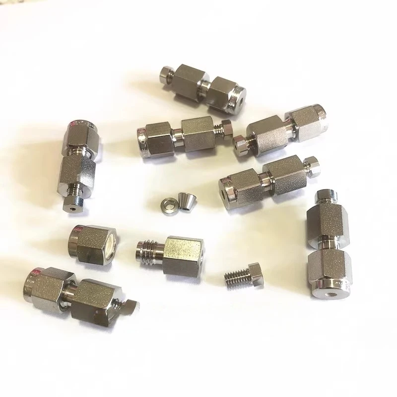 

Chromatgraphy pipeline 1/16 screw to 2mm3mm6mm1/8 1/4 card sleeve variable diameter straight through connector reducer two