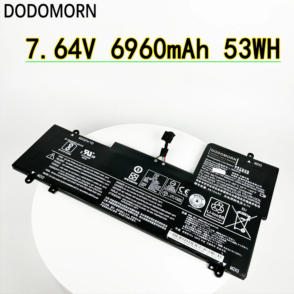 DODOMOR New L15M4PC2 L15L4PC2 Laptop Battery For Lenovo YOGA 710-14ISK 710-14IKB 710-15ISK 710-15IKB 5B10K90778 5B10K90802 53WH