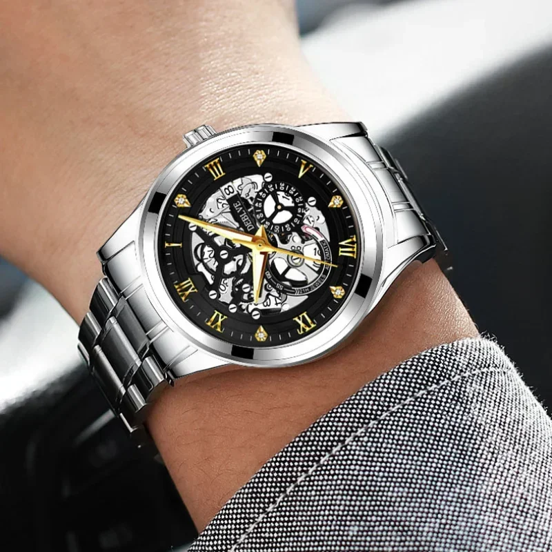 Men Watch Top Brand Luxury Sports Quartz Mens Watches Full Steel Waterproof Chronograph Wristwatch Men Relogio Masculino