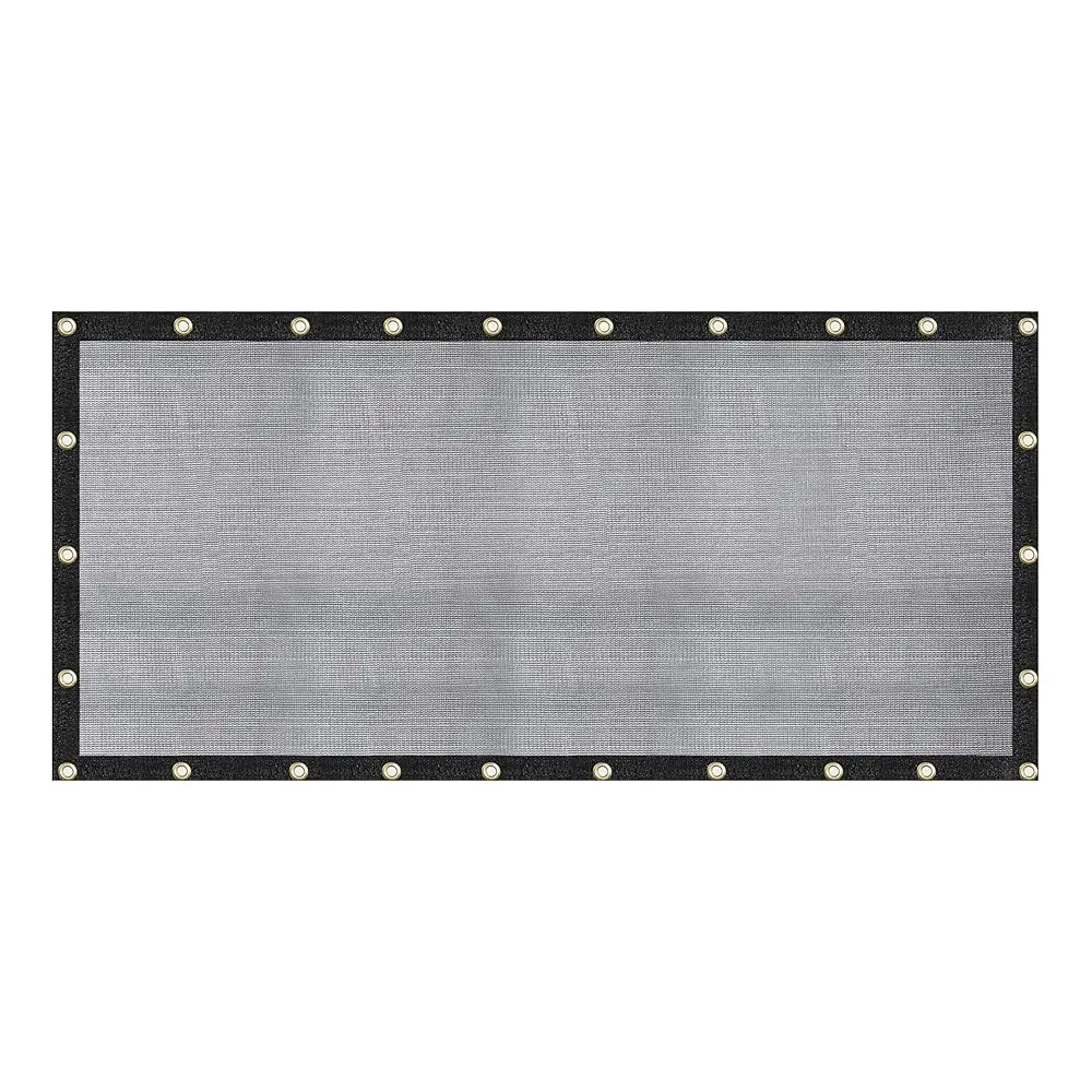 [] 60-70% 8 FT X 16 FT Mesh Tarp/Shade Cloth 9-Needle Knitted Heavy Duty Black with Grommets for Green House, Garden, pergola