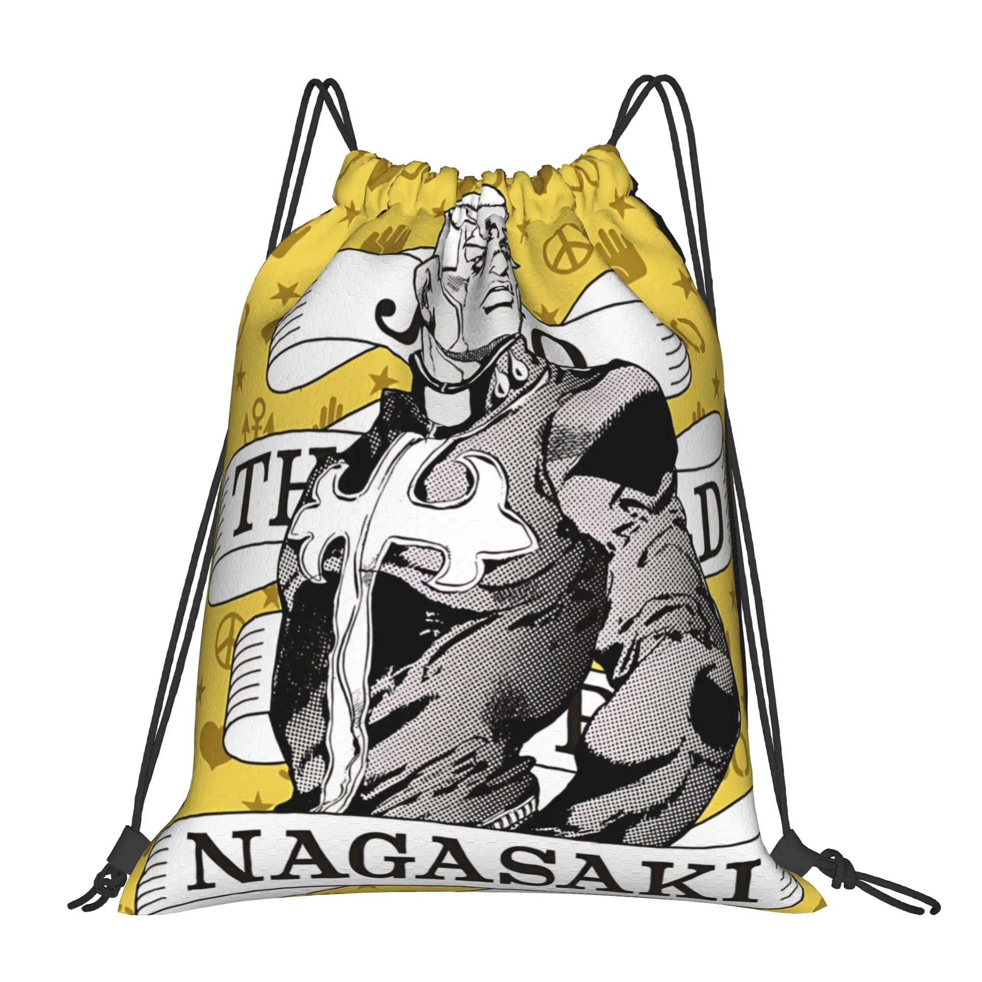 sports Pouch Jojo's Bizarre Adventure World  Portable Shopping Drawstring Bags Riding Backpack Gym Clothes Storage Backpacks