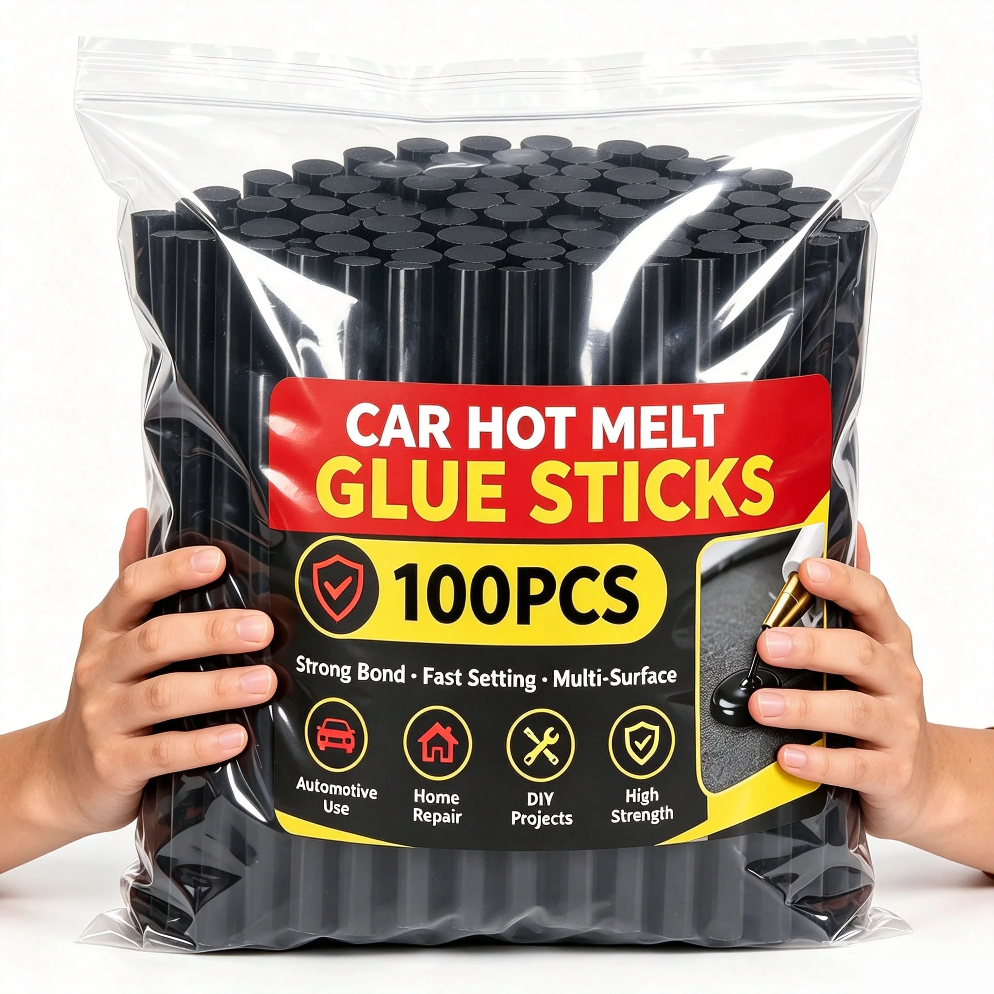 Car Hot Melt Glue Sticks Body Dent Repair Strong Adhesion Puller Tools Black Hot Melt Glue Stick Paintless Removal Repair Strips