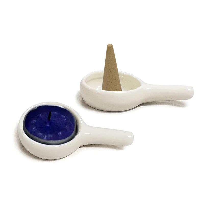 NEW 1PC Ceramic Candle Holder Wax Melt Oil Burner Diffuser Fragrance Tray Aromatherapy Furnace Candlestick Home Decoration