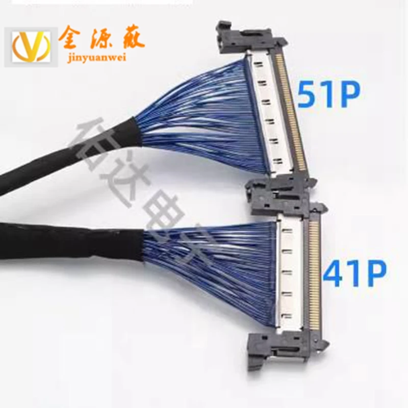 8K high-speed coaxial line very fine screen line 0.5 pitch high-speed signal transmission cable FI-RE51P41P on the same side