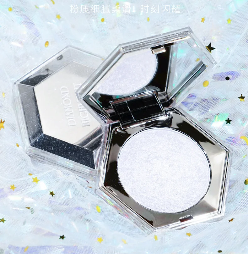 Evidenziatore in polvere Diamond Glitter Palette Trucco Contorno viso Shimmer Glitter Evidenzia tavolozza contorno High Gloss