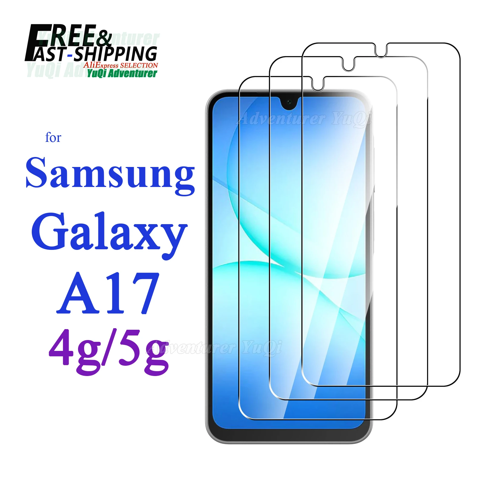 Screen Protector For Samsung Galaxy A17 4G 5G Tempered Glass HD 9H Transparent Clear Anti Scratch Case Friendly