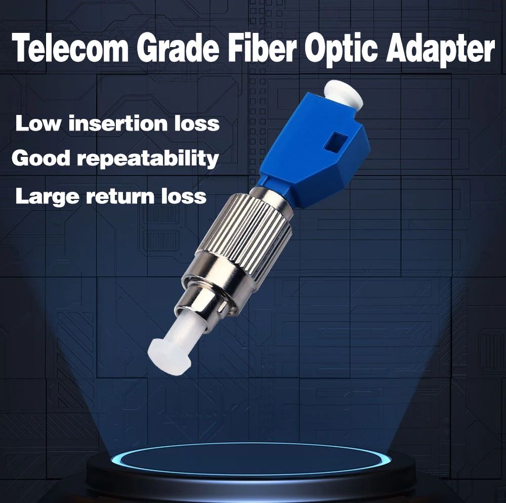 Adaptador de fibra óptica HOOLNX monomodo 9/125um FC macho a LC hembra FC-LC (macho-hembra) adaptador híbrido de fibra