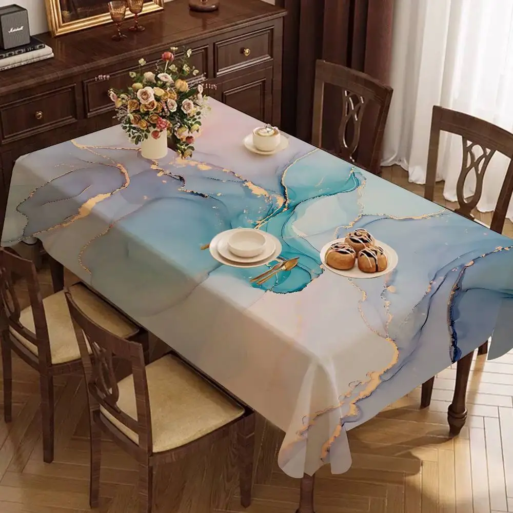 Color Marble Tablecloth Home Dinner Party Table Cover Wedding Banquet Outdoor Party Cover Hotel Decoration Tablecloths