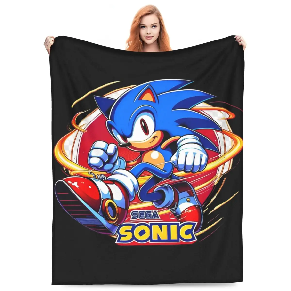 S-Sonics The H-Hedgehogs Knitted Blanket Flannel Throw Blankets Airplane Travel Personalised Soft Warm Bedspreads