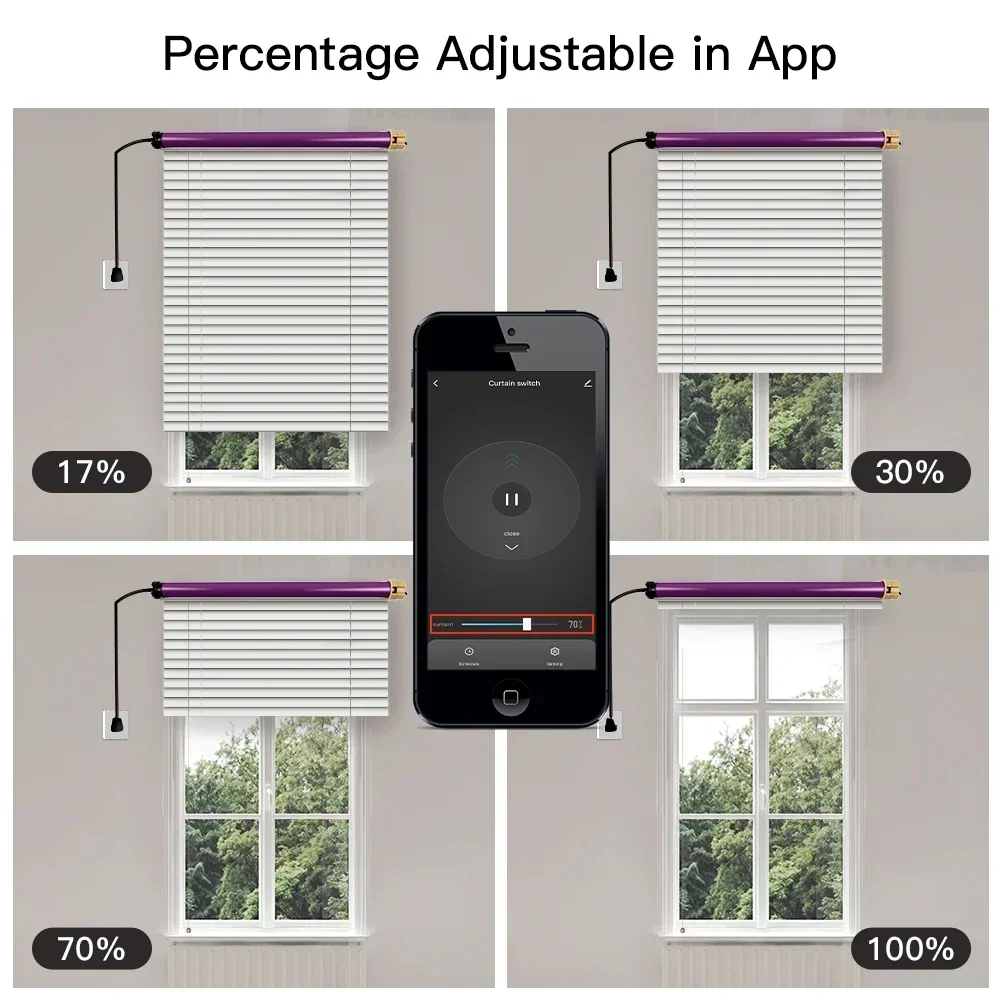 Imagem -03 - Moes Zigbee 3.0 Módulo de Interruptor de Cortina Inteligente Motorizado Persianas de Rolo Motor Tuya Smart Life Alexa Echo Google Home
