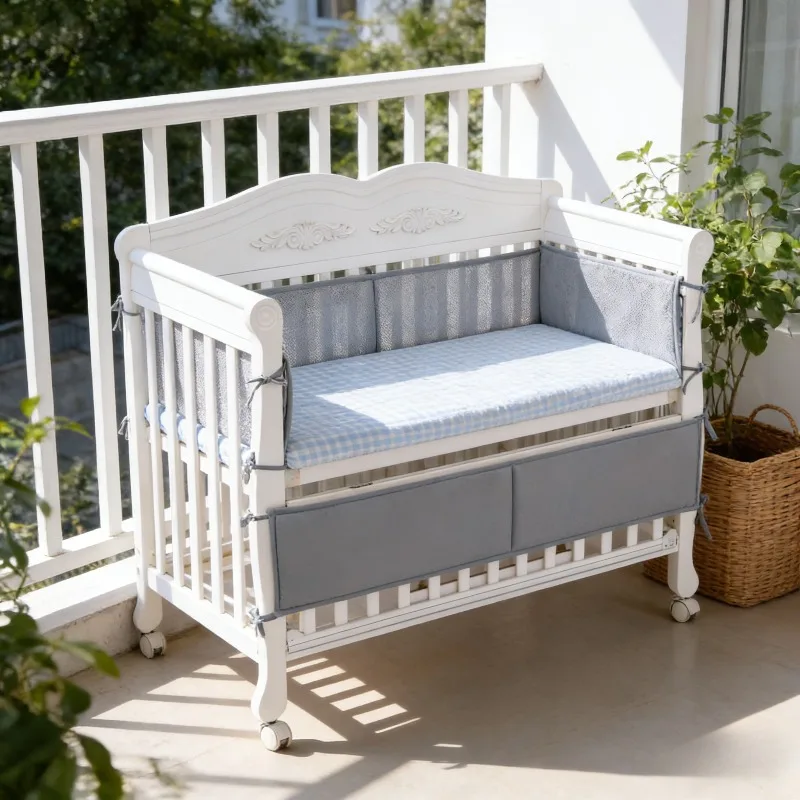 

Мягкий бампер для детской кроватки, защитный бортик для малышей, защита для детского постельного белья