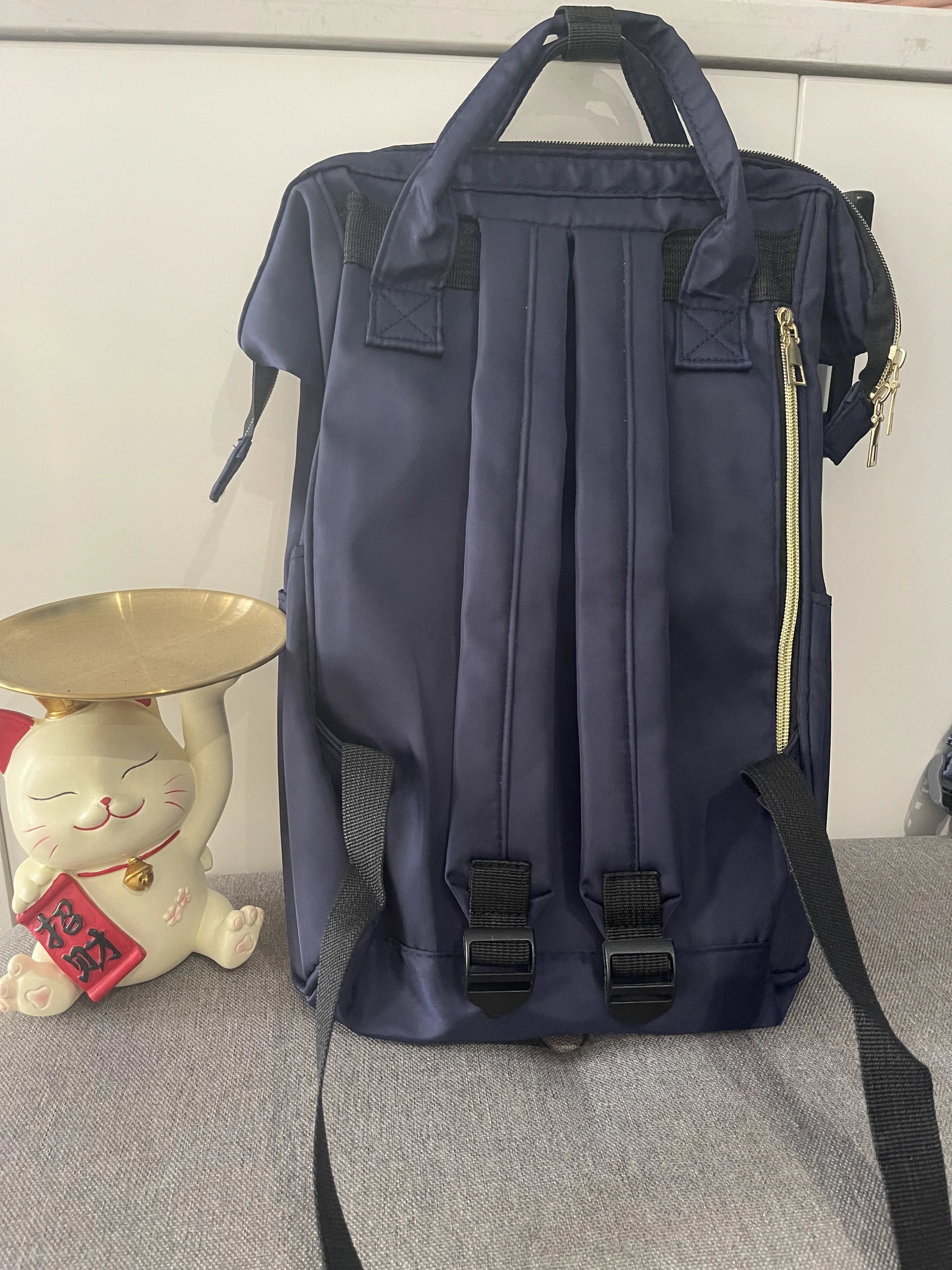 Mochila multifuncional con nombre bordado para madre e hijo, bolso portátil de gran capacidad para viaje al aire libre con múltiples compartimentos