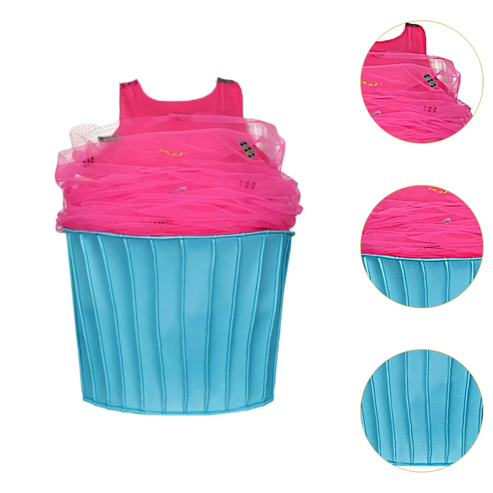 Dames Cupcake-kostuum Volwassen jurk en hoofddeksels voor verjaardagsfeestje show