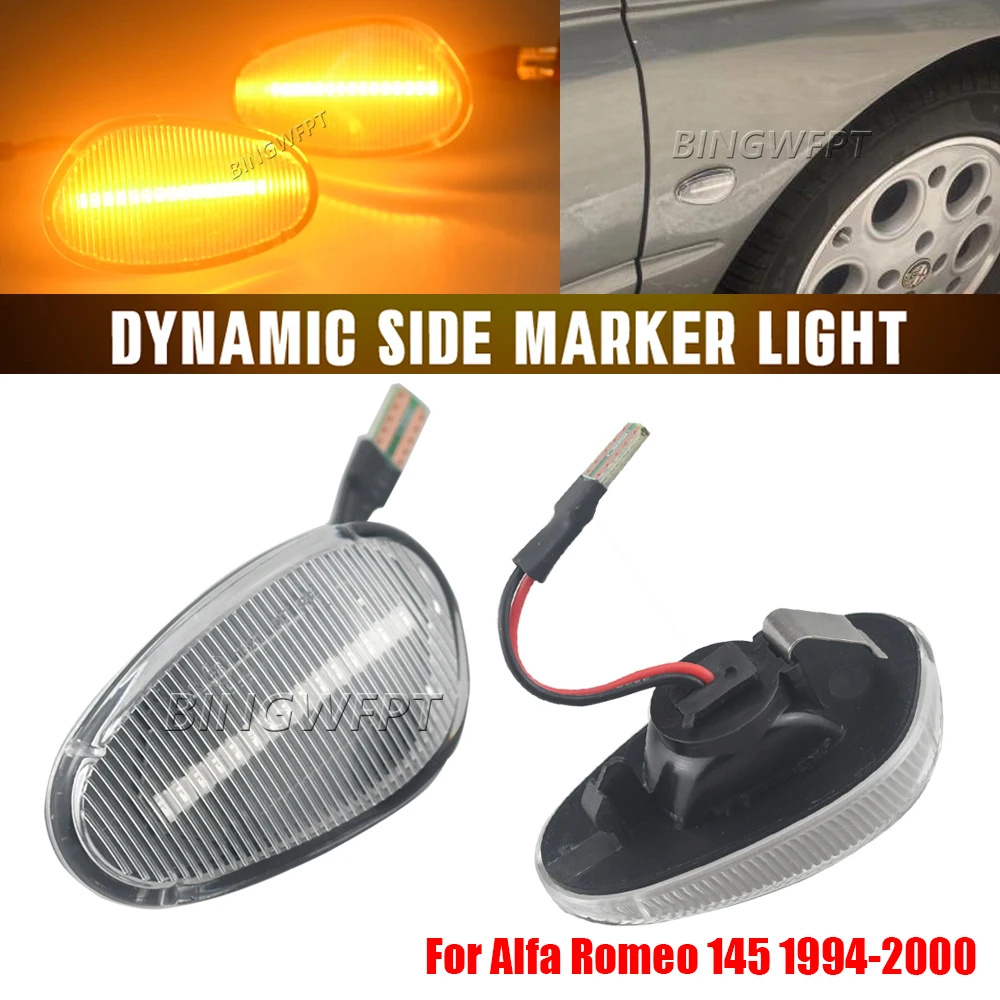 Side Marker Fender Sequential Lamp For ALFA ROMEO 145 146 930 155 92-97 SPIDER GTV Dynamic Turn Signal Indicator Repeater Light