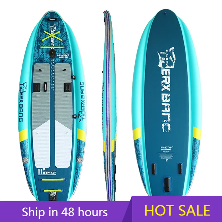 Bulk Order Fishing Drifting SUP Board Wholesale with Multiple Rod Holders for Lake Water Sport OEM Custom