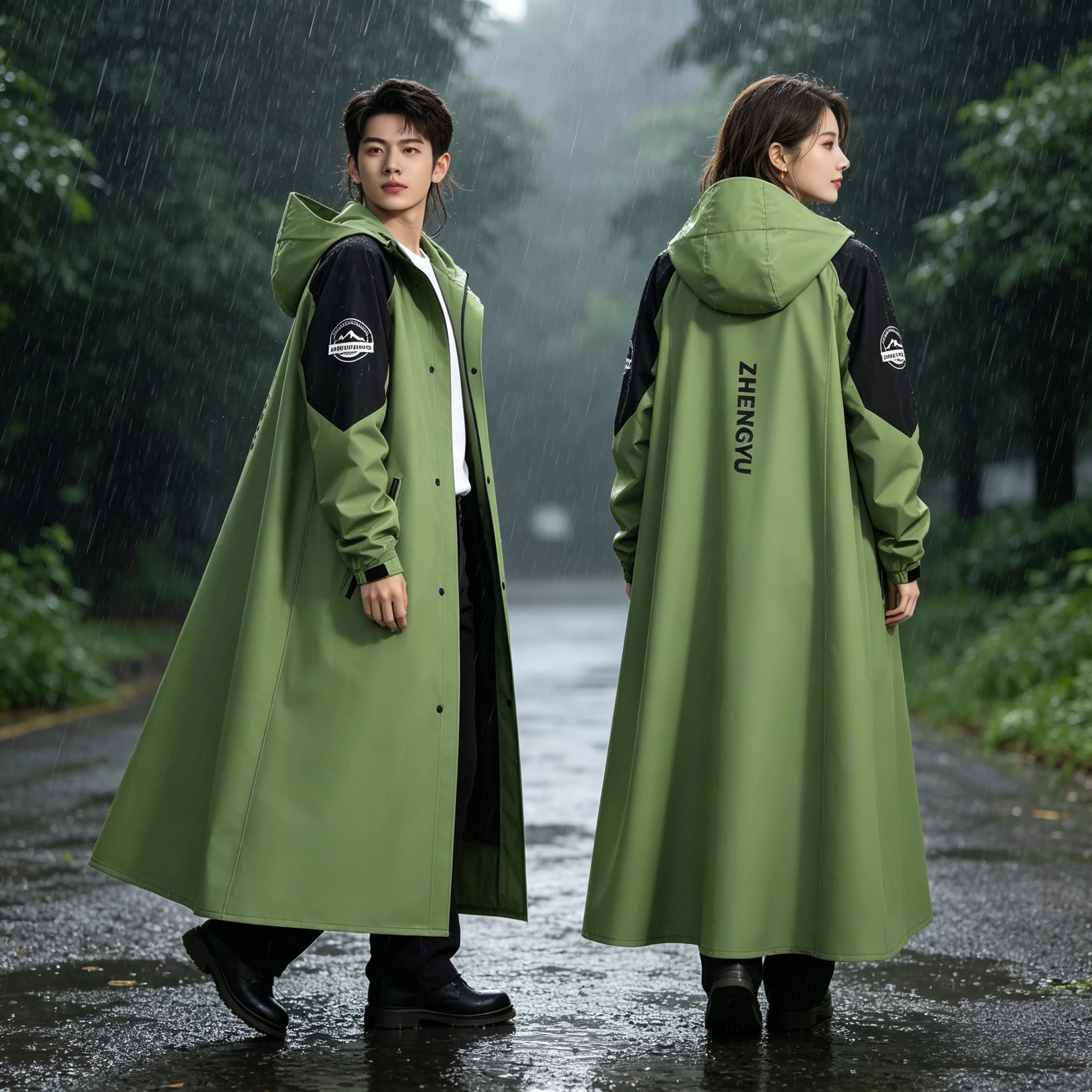 

Lightweight One-piece Female Rainstorm-proof Student Full-body Male Riding Plus Thick Electric Vehicles for Adults All Seasons