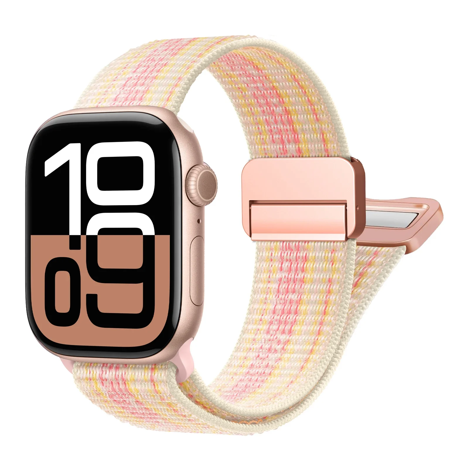 

Ремешки для Apple Watch 10, ремешок 42 мм, 46 мм, 45 мм, 44 мм, 49 мм, 40 41 мм, нейлоновый магнитный браслет Correa iWatch series 9 8 7 6 5 Ultra se