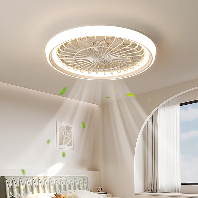 Minimalist Ceiling Fan Light Bedroom Light Modern Simple Quiet Restaurant Full Spectrum Eye Protection Lamp Ceiling Light