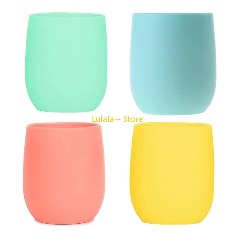 Y4QA Portable Silicone Baby Cup Water Cups Learn to Drink Cup for Children