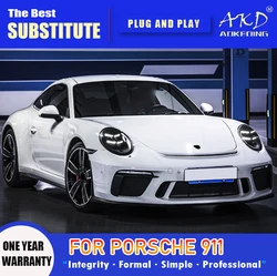 AKD Head Lamp for Porsche 911 LED Headlight 2012-2018 Headlights 997.1 997.2 DRL Turn Signal High Beam Angel Eye Projector Lens