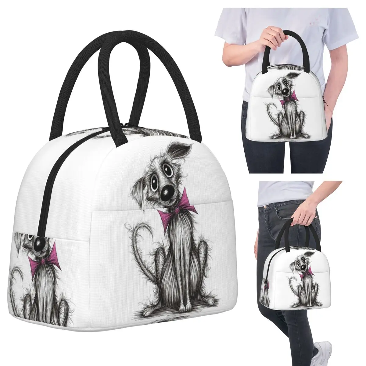 

Daisy Dog Insulated Lunch Bag for Kids School Cooler Thermal Food Box Tote Portable Lunch Boxes Container