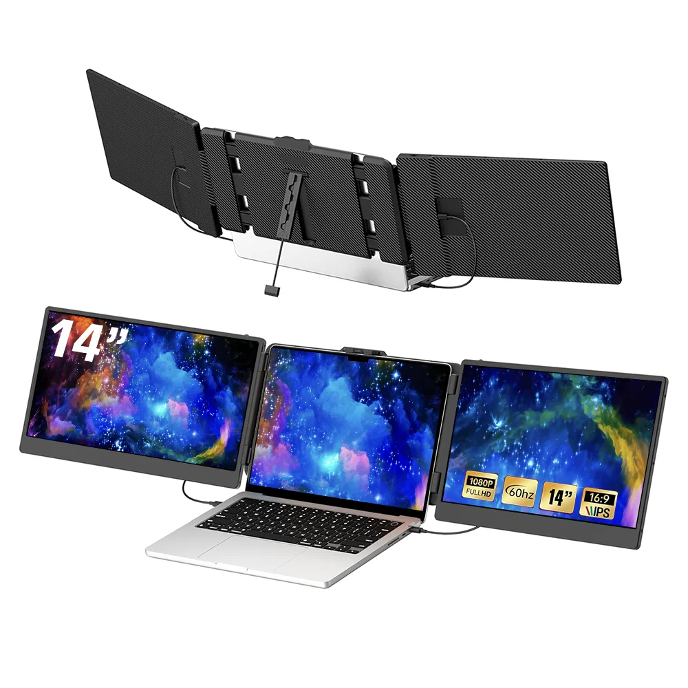 

Factory Direct 14 Inch 1080p Dual Screen Extender Laptop Display Portable Monitor Screen Extender