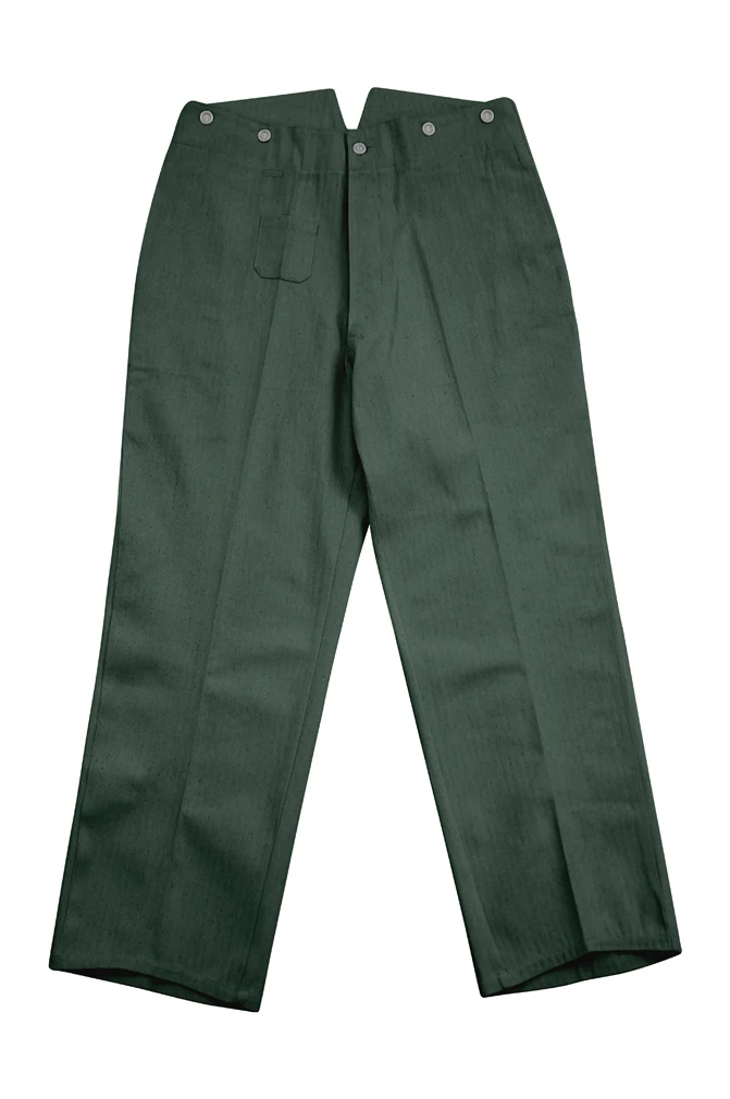 GUHO-002 Labour Service Summer HBT Green Drill Service Trousers