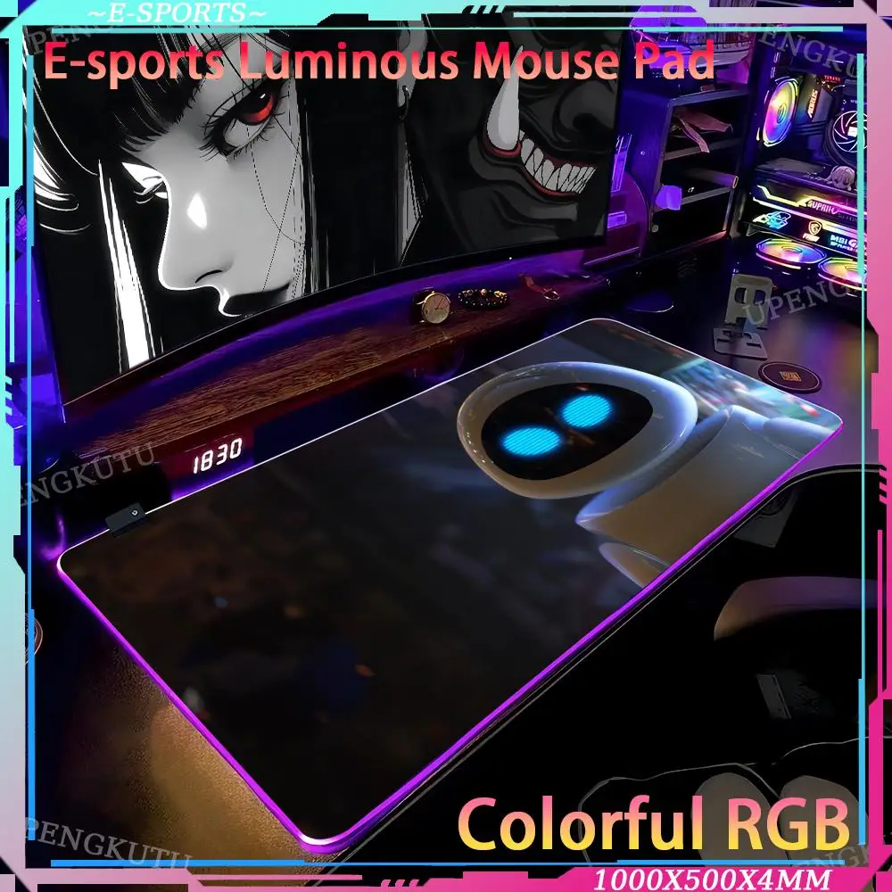 

Writing accessories Mouse Computer desk pad Gaming computer cabinet Anime desk pad RGB game LED gaming W_wall-E